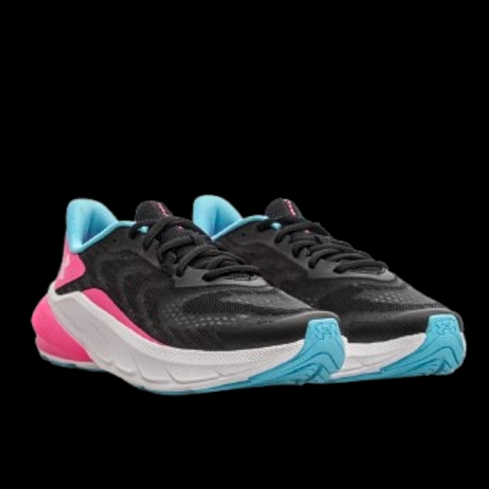 Under Armour Turbulence 3 Running Womens/Kids Black Pink Teal White